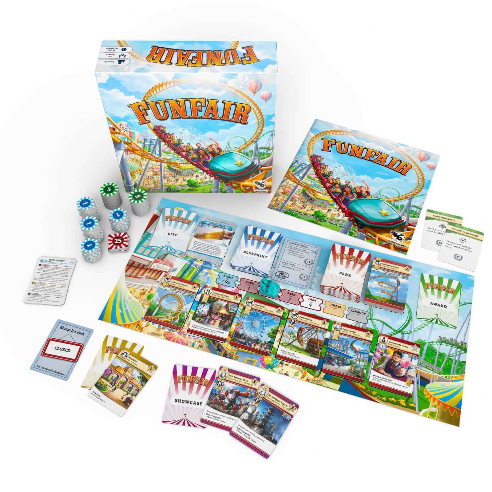 Funfair - The Board Game | Theme Park Strategy Game | Good Games Publishing Good Games Publishing