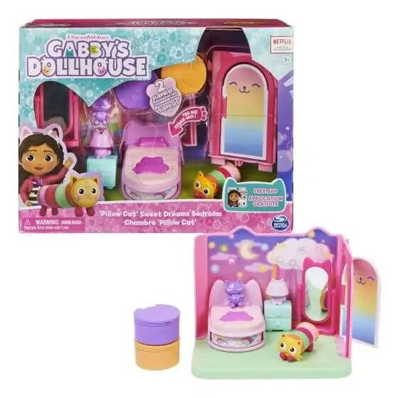 Gabby's Dollhouse Deluxe Room - Pillow Cat Sweet Dreams Bedroom Spin Master Toys