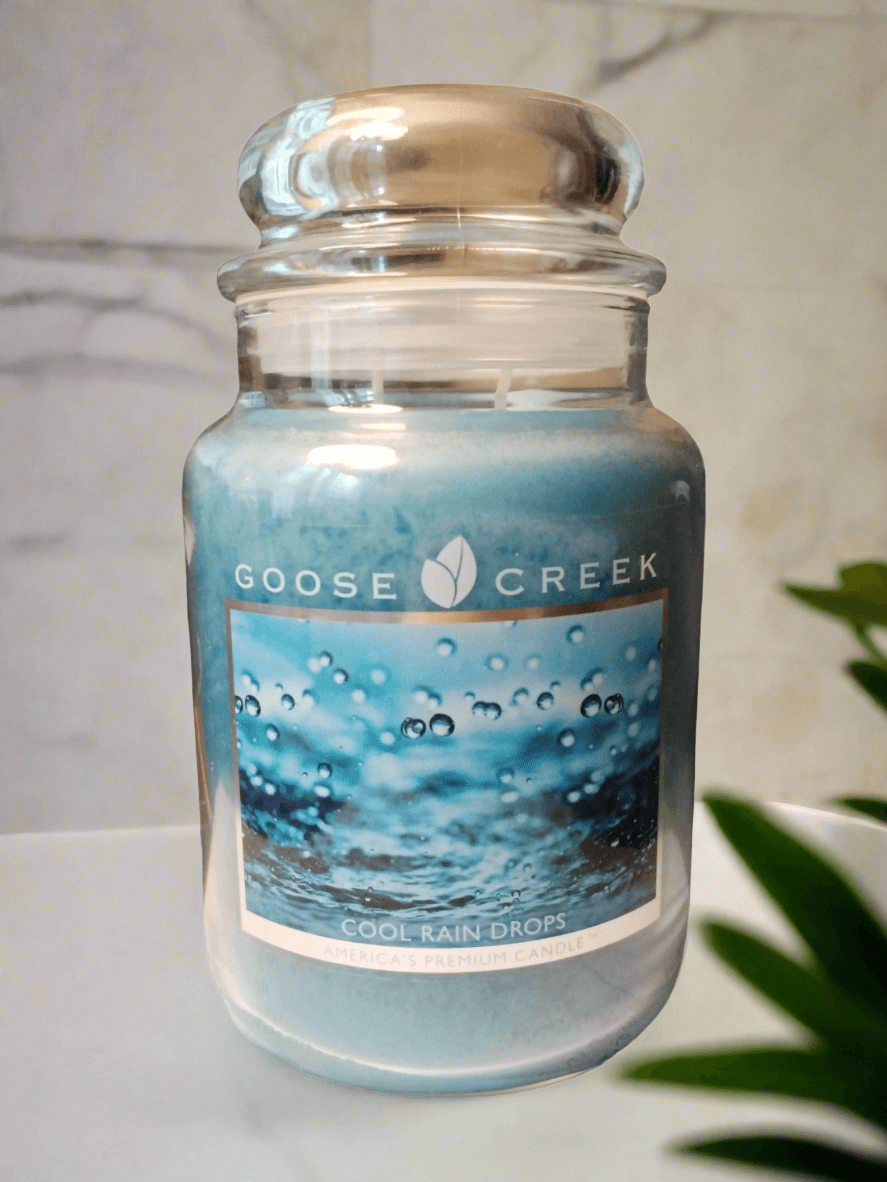 Goose Creek Cool Rain Drops Large Jar Scented Candle Goose Creek