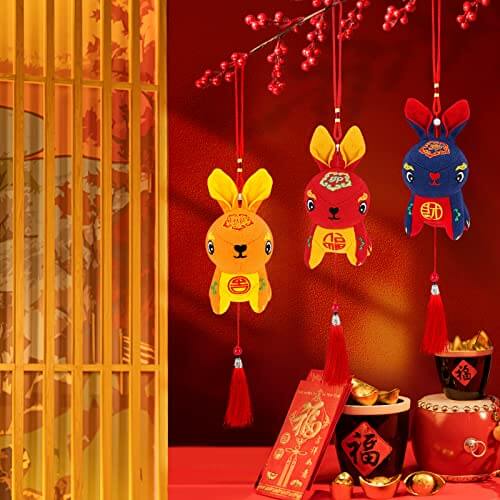 Hangable Kawaii Plush Rabbit decoration Orange The Imagination Shop