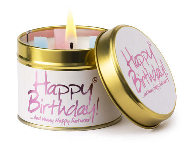 Lily Flame Happy Birthday Scented Tin Candle Lily-Flame