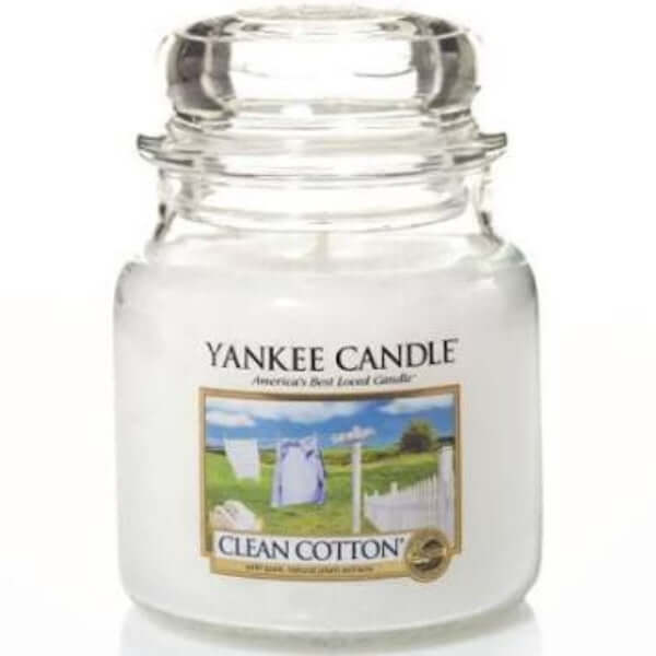 Yankee Candle - Clean Cotton Medium Jar Scented Candle Yankee Candle