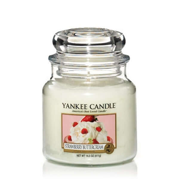 Yankee Candle Strawberry Buttercream - Medium Jar Candle Yankee Candle