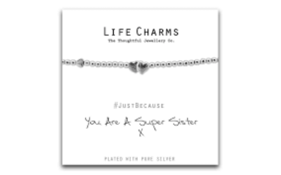 Life Charms Jewellery - You are a super sister Bracelet The Imagination Shop