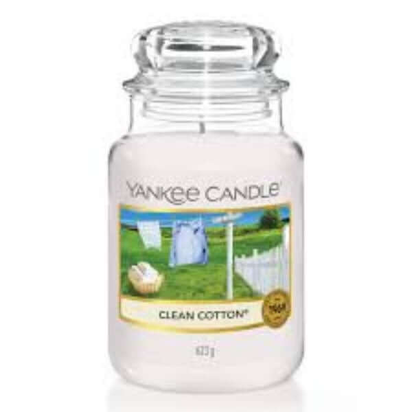 Yankee Candle Clean Cotton - Large Jar Scented Candle Yankee Candle