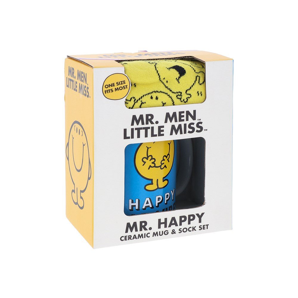 Mr Men Mr Happy Mug And Sock Giftset Joe Davies