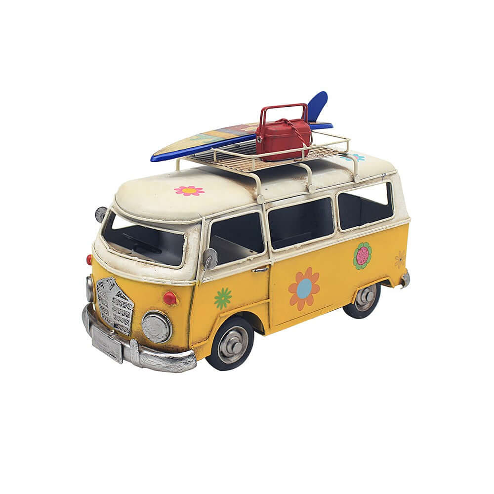 Tin Transport Camper Van Yellow Joe Davies