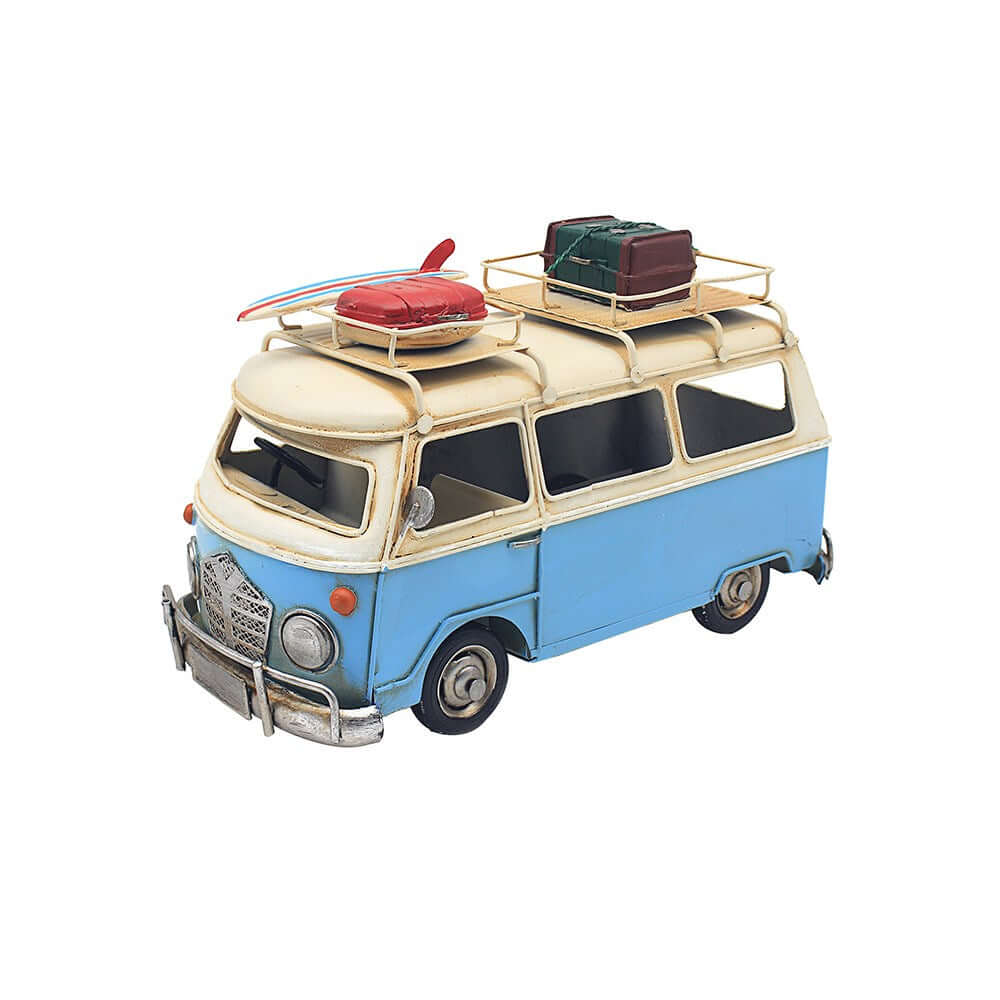 Tin Transport Camper Van Blue Joe Davies