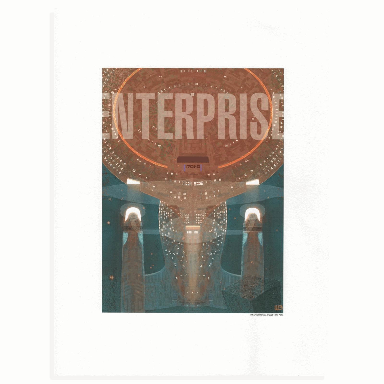 ✨ RARE PRINT: Enterprise-D Print by William Budge (Eaglemoss/Hero Collector) SPECIAL ISSUE #1 Real Merch