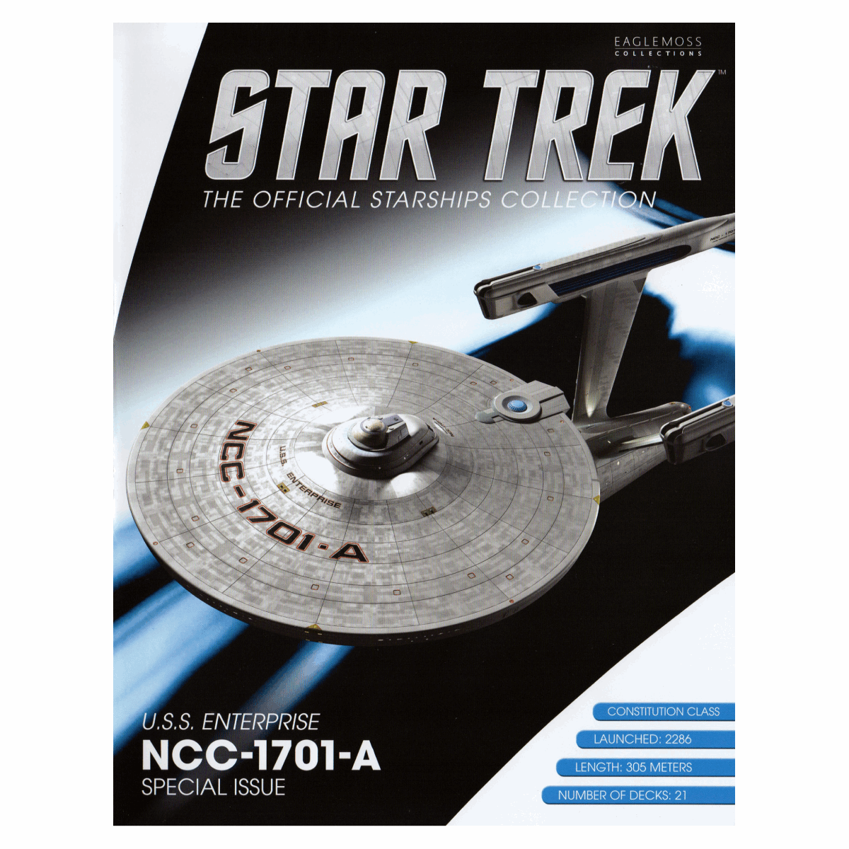 #06 U.S.S. Enterprise NCC-1701-A (Constitution-class refit) XL EDITION Die-cast Model Ship (Eaglemoss / Star Trek) Real Merch