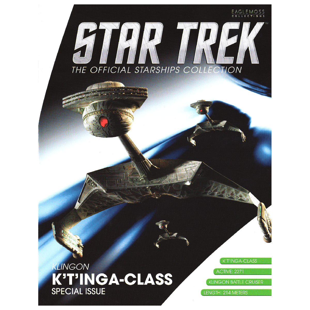 #18 Klingon K't'inga-class Battle Cruiser XL EDITION Die-cast Model Ship (Eaglemoss / Star Trek) Real Merch
