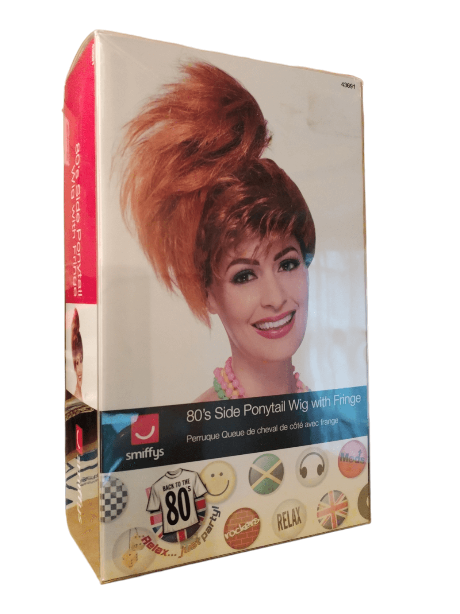 Smiffy's Costumes - 80's Ladies Ponytail wig + Fringe Smiffys
