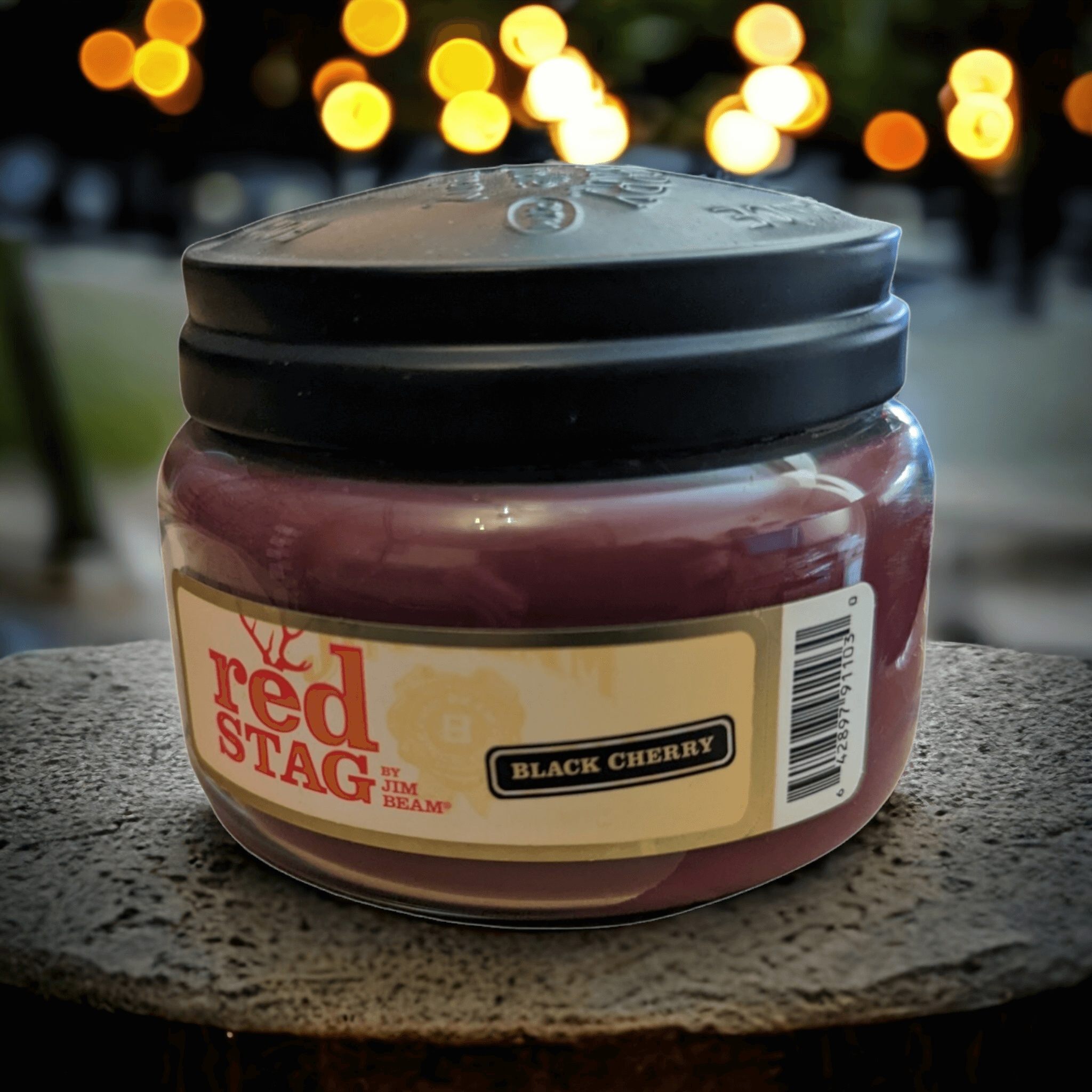 Red stag - Black Cherry Small Jar Scented Candle Candleberry