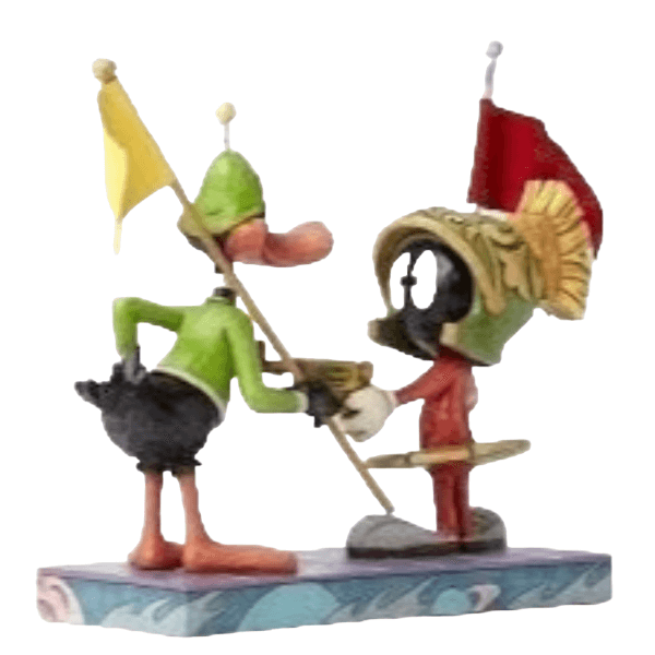 Enesco Marvin the Martian and Daffy Duck 'I Claim this planet' Figurine Enesco