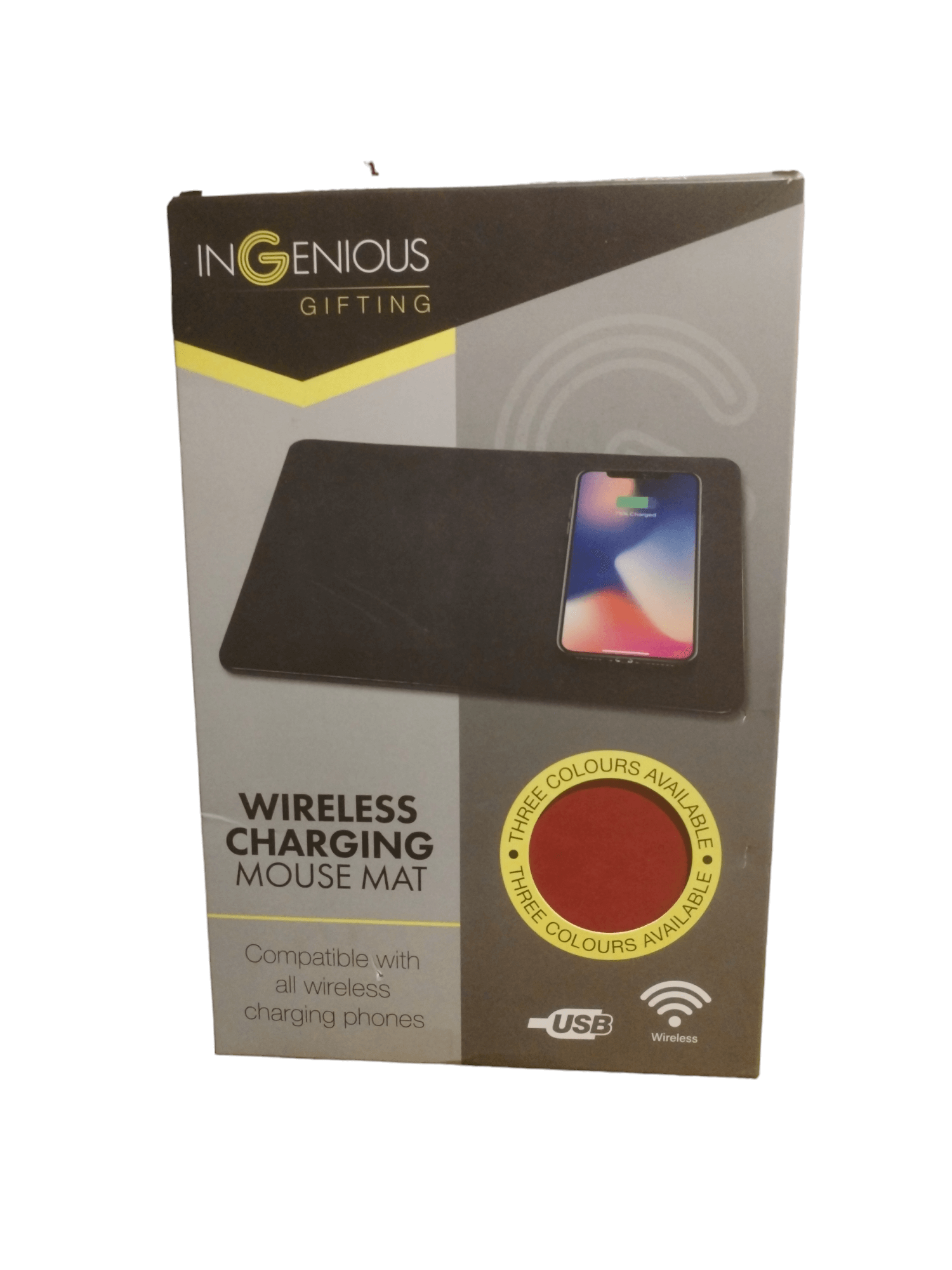 Wireless Phone Charging Mouse Mat - red The Imagination Shop