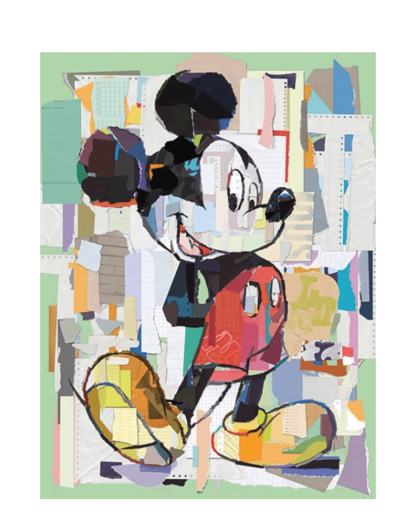Mickey Mouse Office Decoupage Wall Art 60x80 Pyramid International