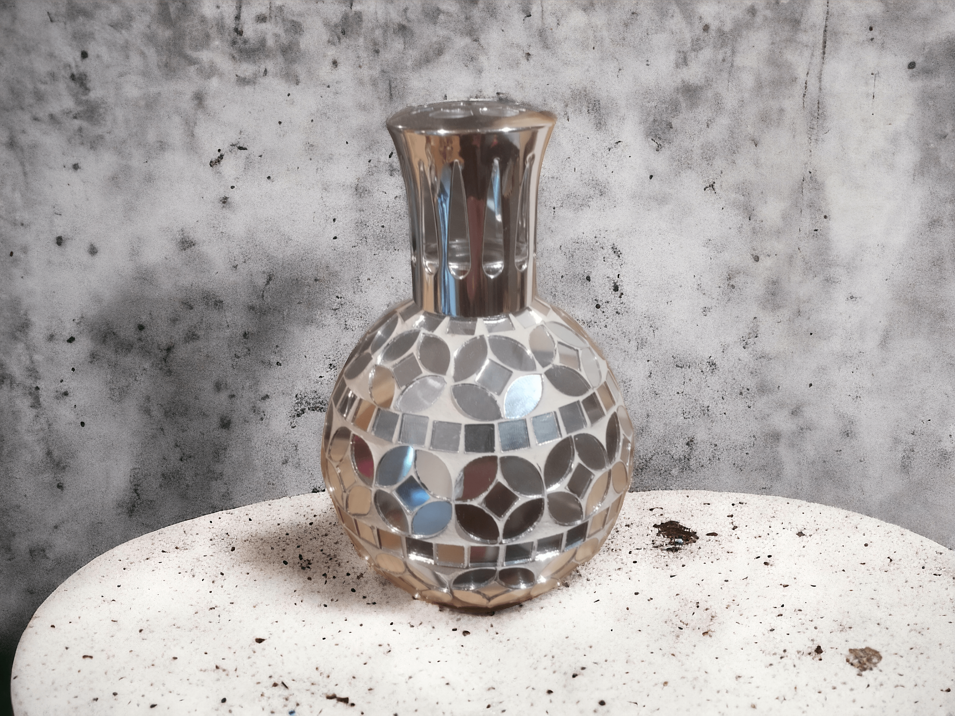 Mirrored Mosaic Reed Diffuser Vase Aroma Accessories