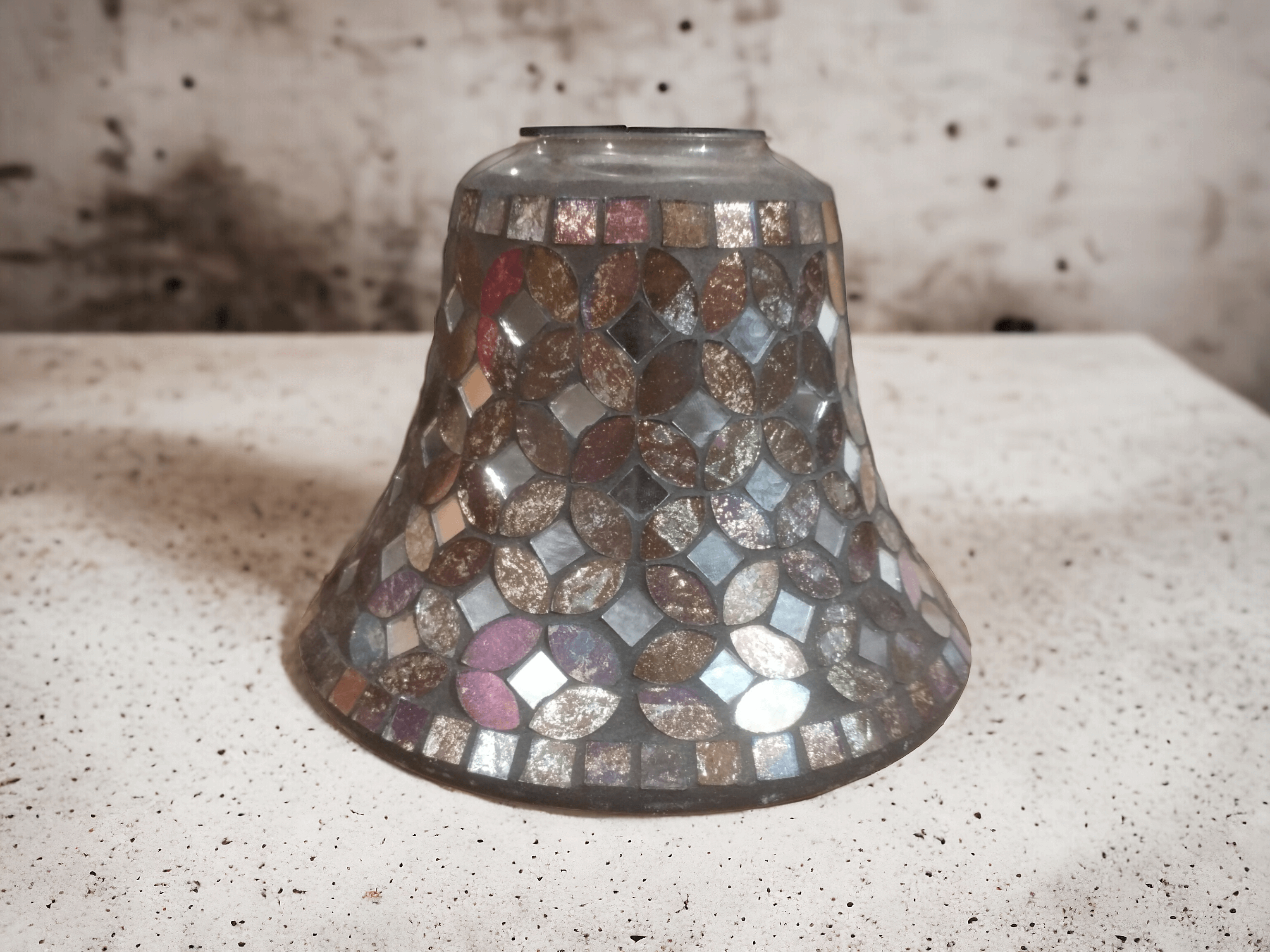 Village Candle Multicoloured Purple Moasaic large Candle Shade Village Candle