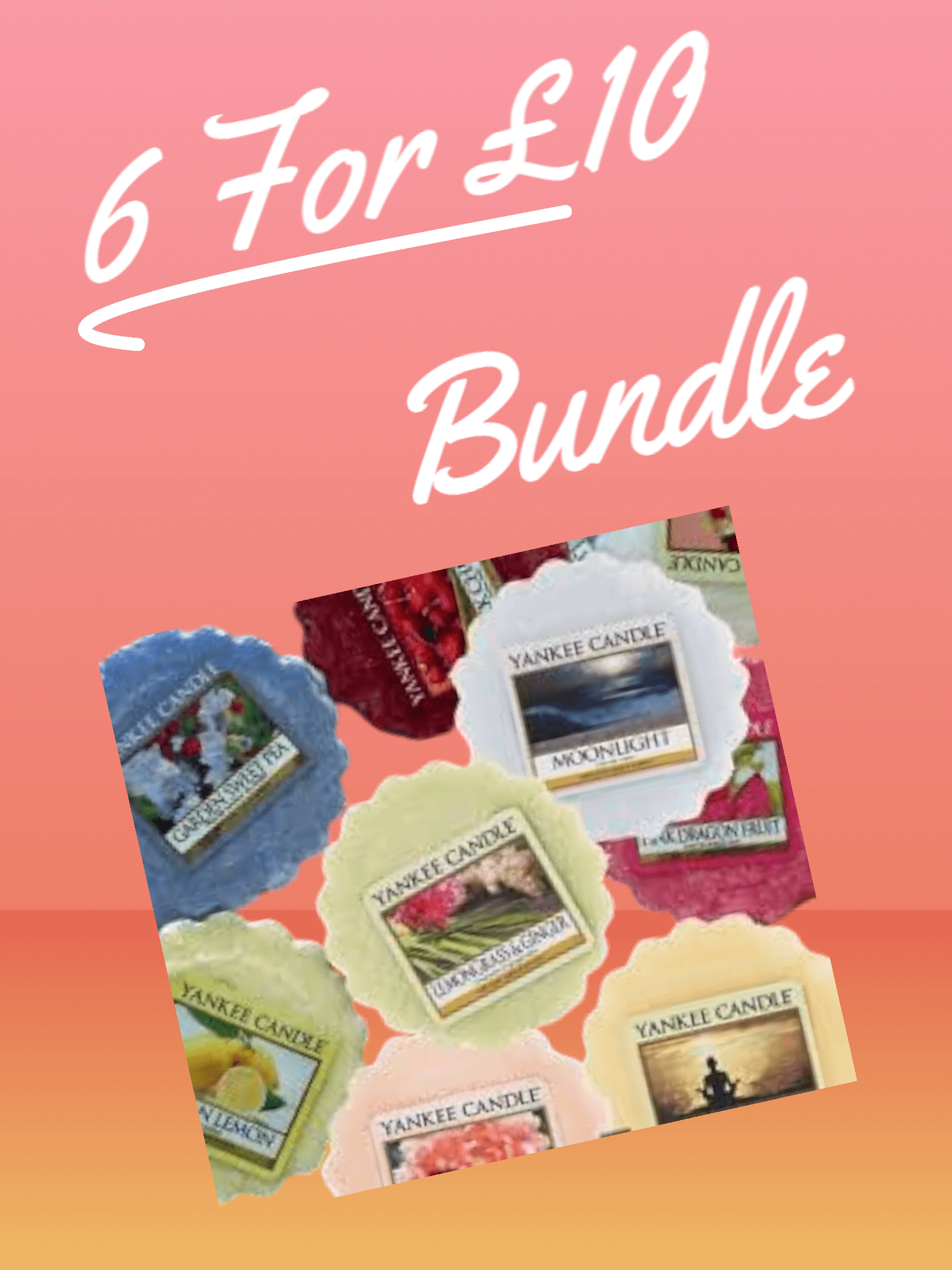 Yankee Candle Wax Tart Bundle - 6 Assorted For £10 Yankee Candle