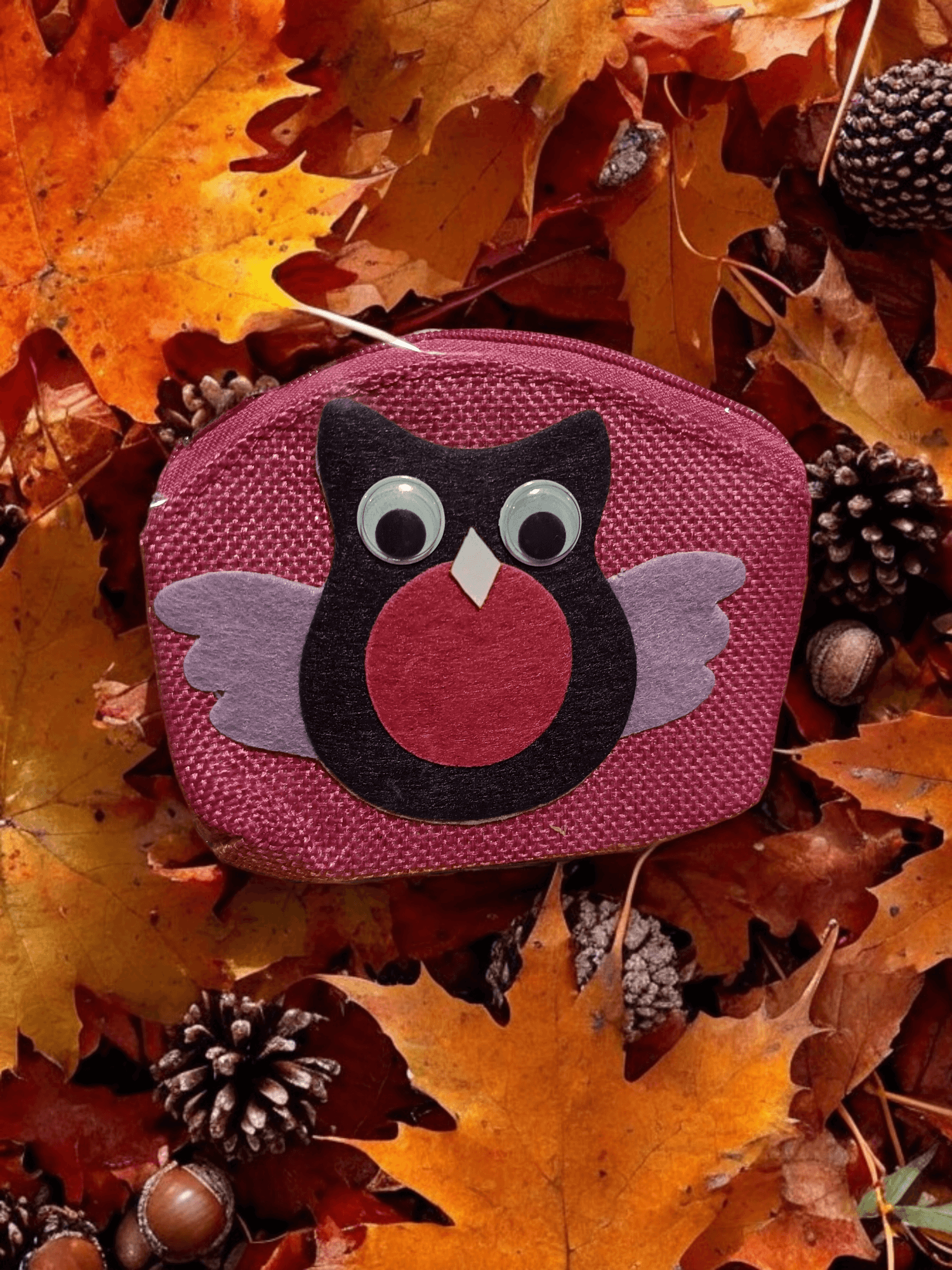 Kids Owl Purse Dark Pink Equilibrium