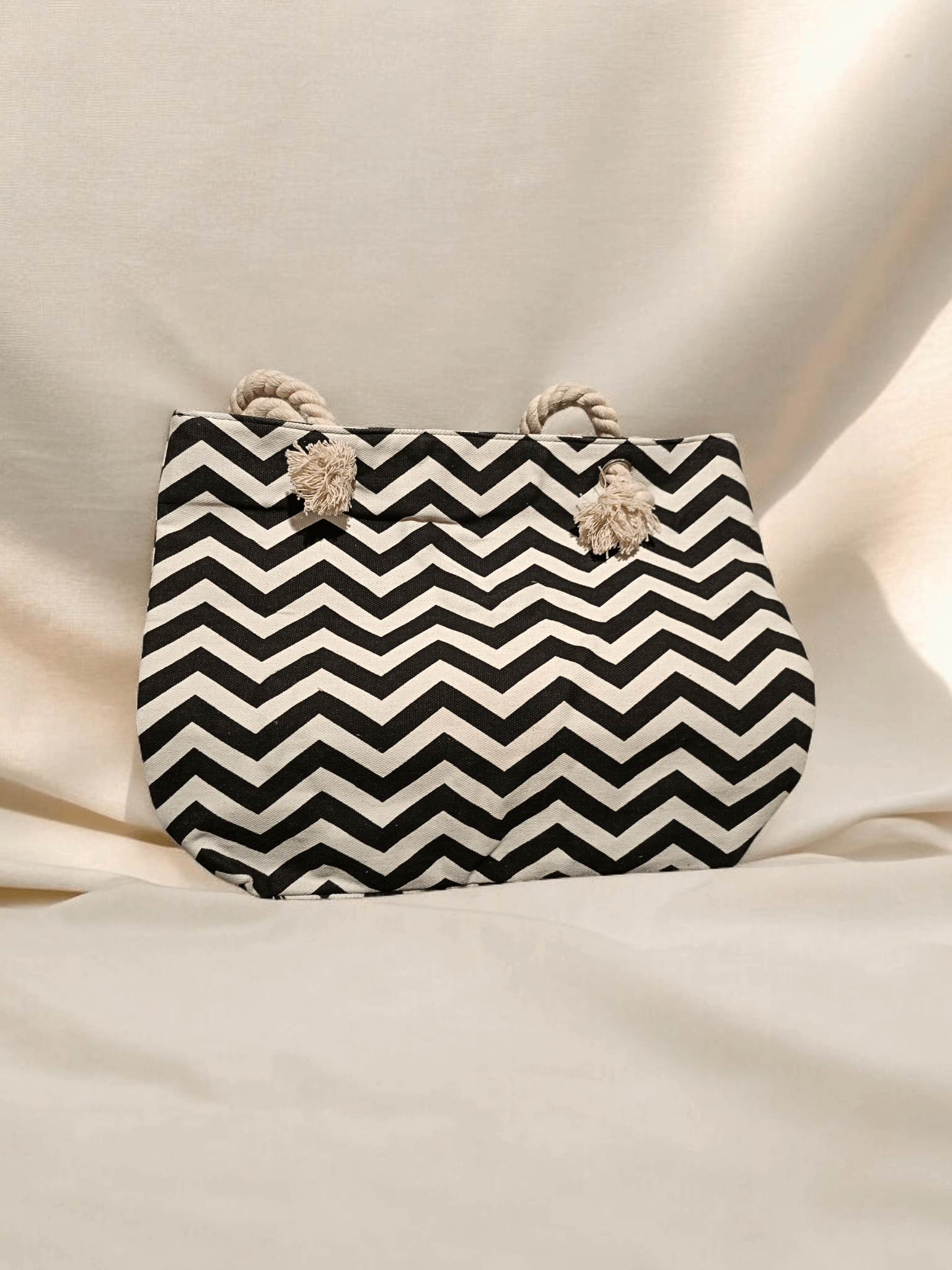Large Tote Fabric Shopping Bag Black The Imagination Shop