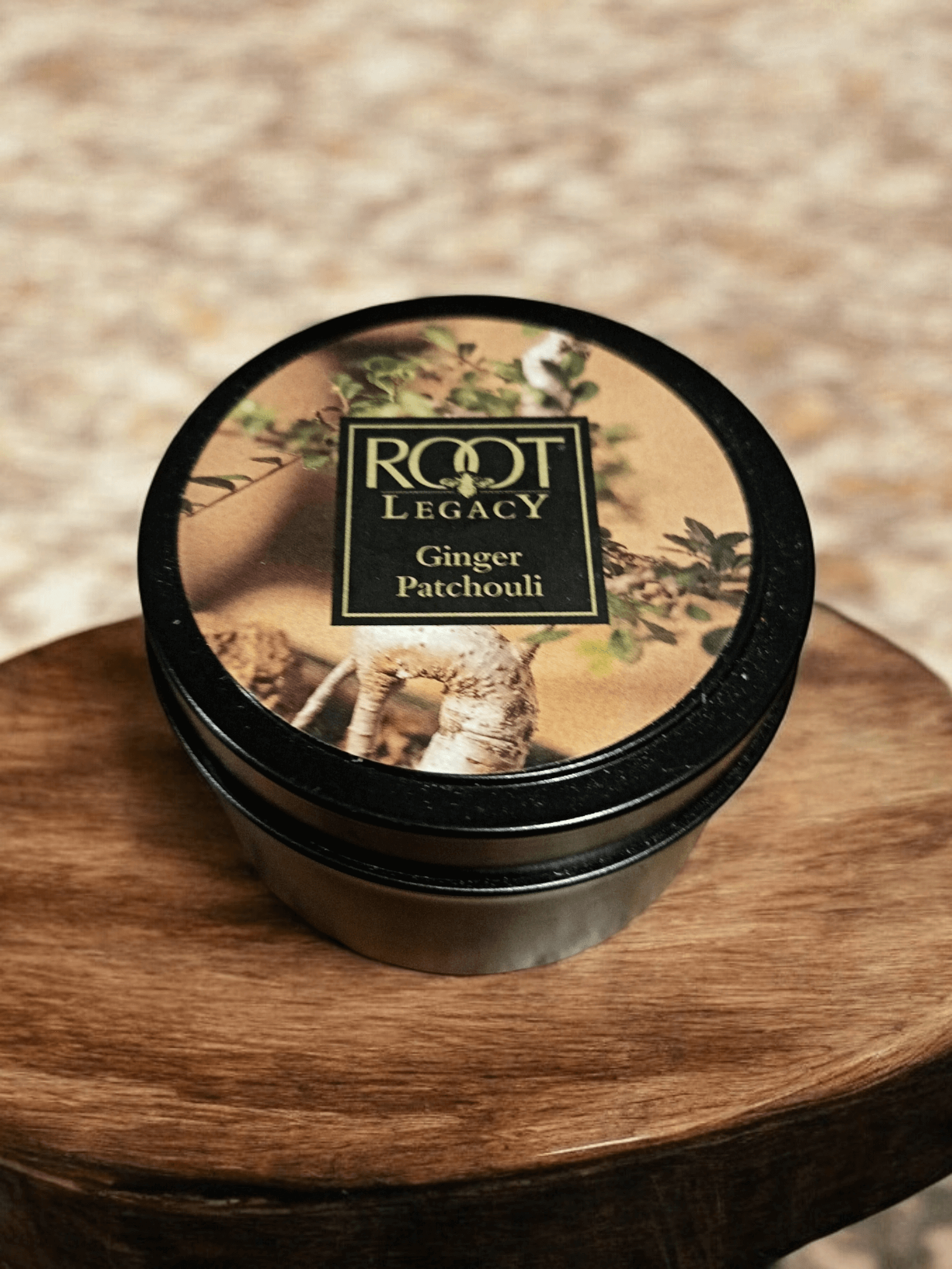 Root Legacy - Ginger Patchouli 4oz Tin Candle Root