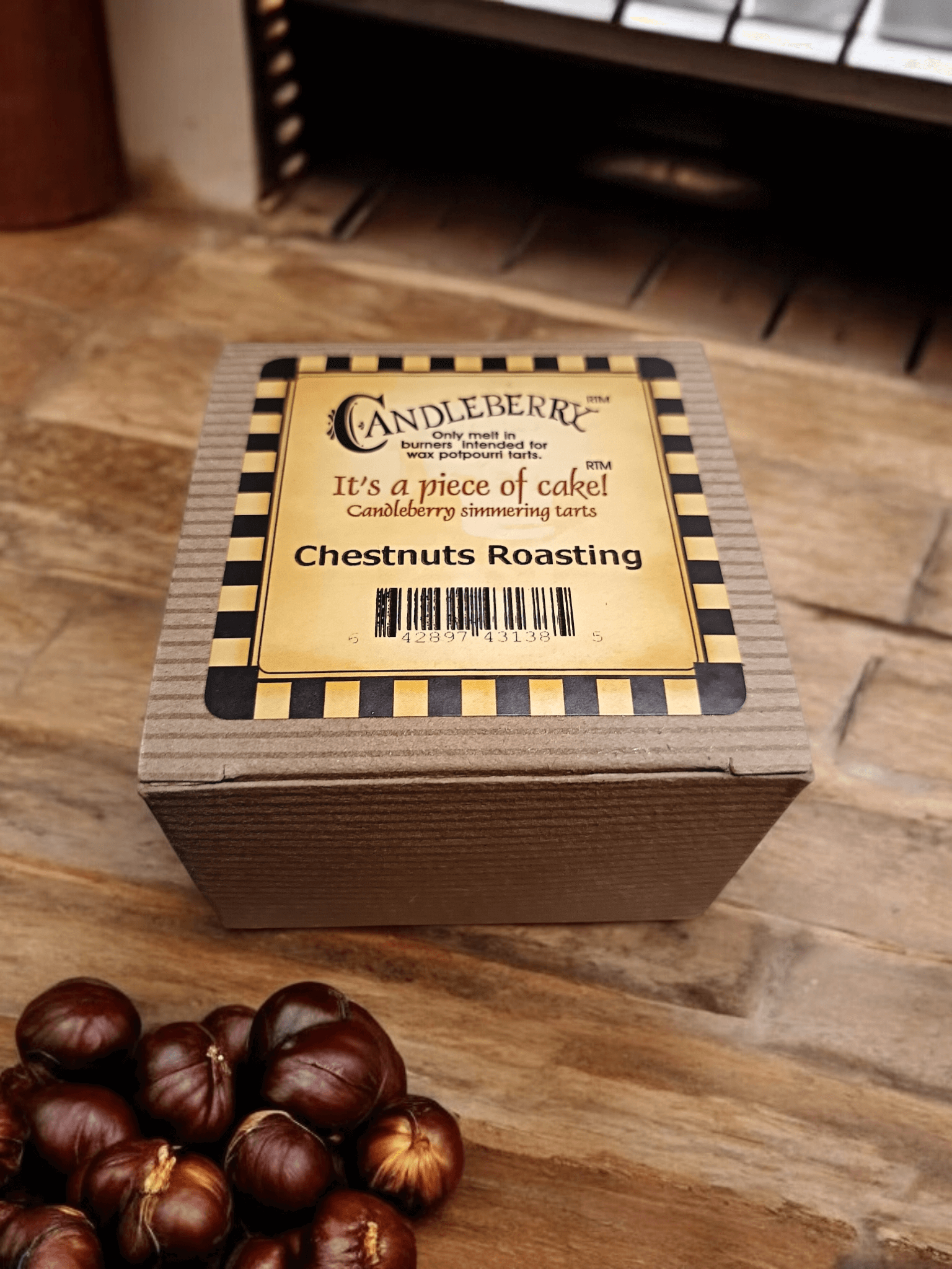The Candleberry Co Chestnuts Roasting Wax Melts Breaker Pack x 6 Candleberry
