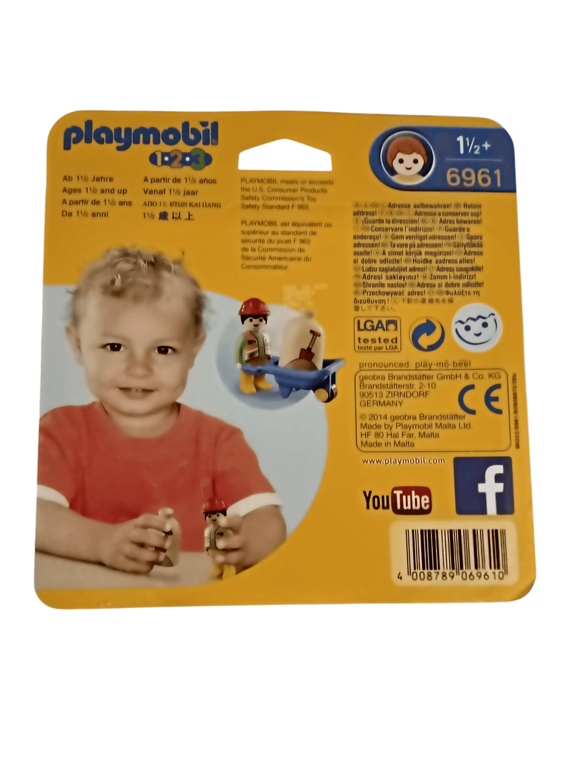 Playmobil 123 - Labourer Figure and Accessories 6961 Playmobil