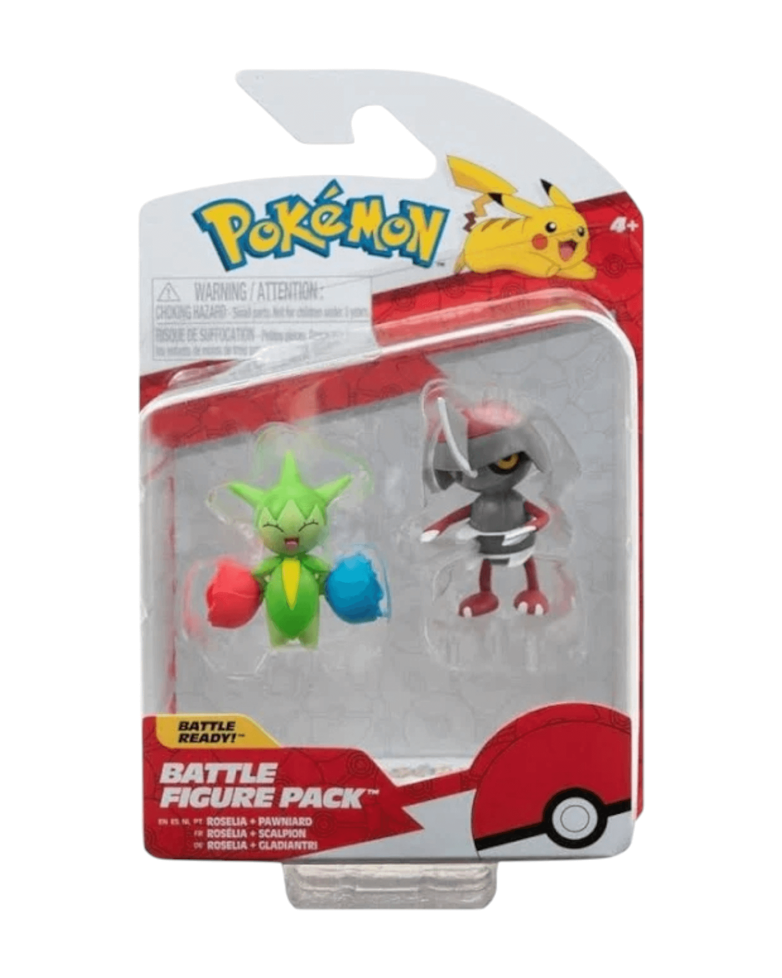 Pokémon Roselia & Pawniard Battle Figure Pack Jazwares