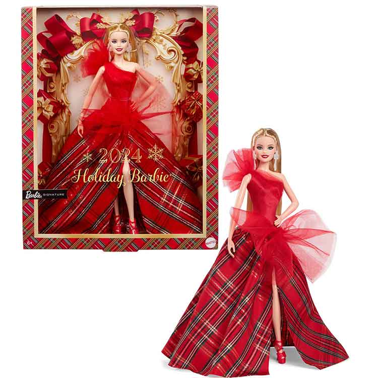 Barbie Holiday Doll - Blonde 2024 AJ Toys & Books