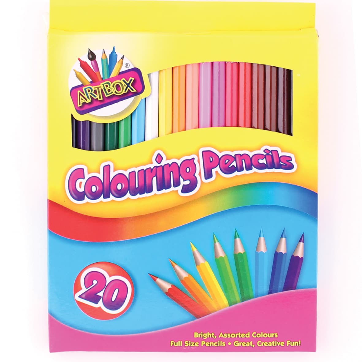 Children's Pack of 20 Vibrant Assorted Colouring Pencils for Ages 3+ Curious Minds