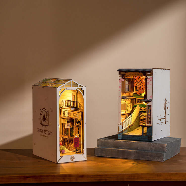 Rolife Sunshine Town Book Nook & Wonderland DIY Model Rolife