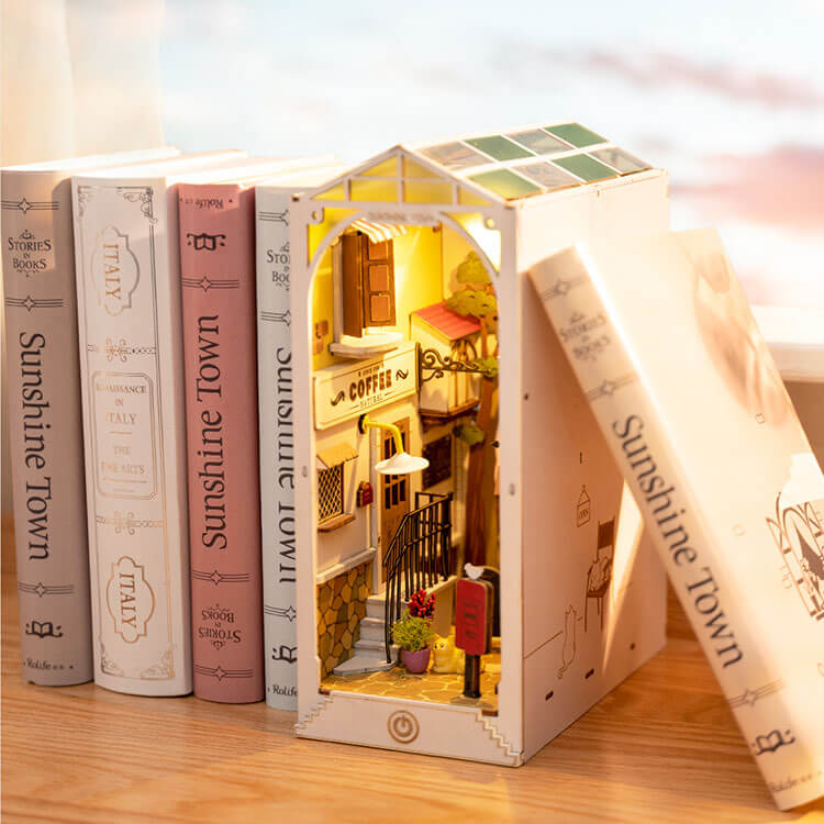 Rolife Sunshine Town Book Nook & Wonderland DIY Model Rolife
