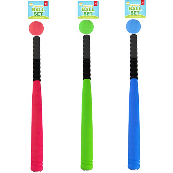 Children's Foam Rounders Bat & Ball Set in Assorted Colours for Age 3+ Curious Minds
