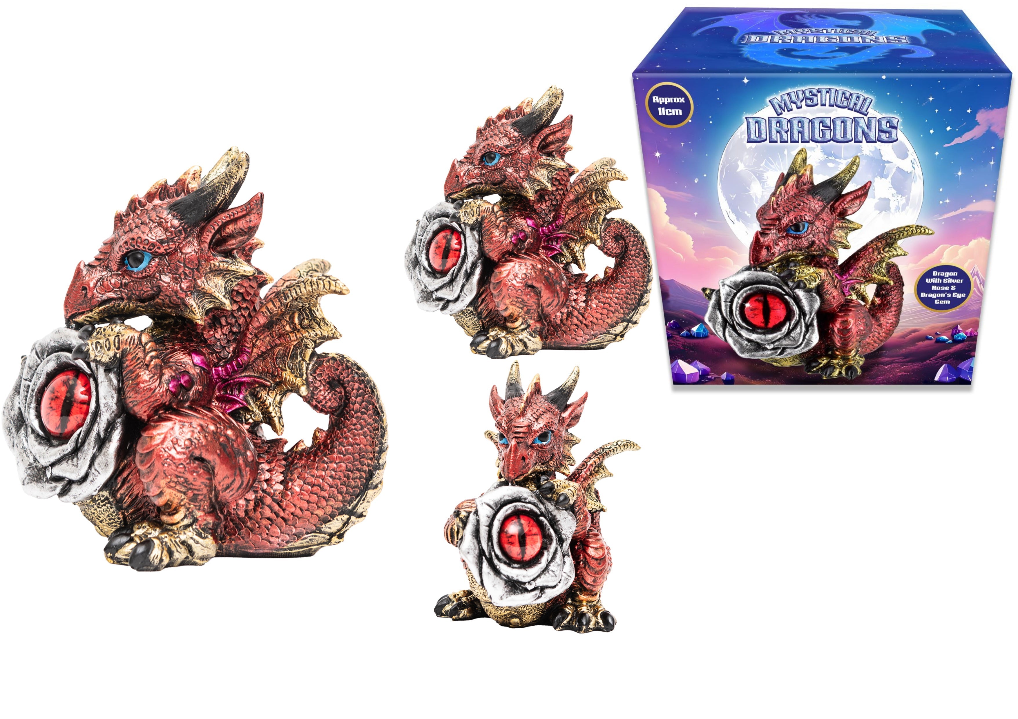 11cm Resin Red Dragon Rooleo