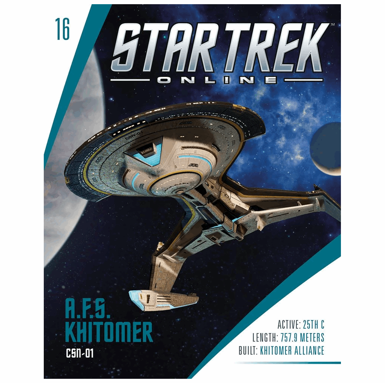#16 A.F.S. Khitomer CSN-01 - Khitomer Alliance Battlecruiser Diecast Model Ship STO (Eaglemoss / Star Trek) Real Merch