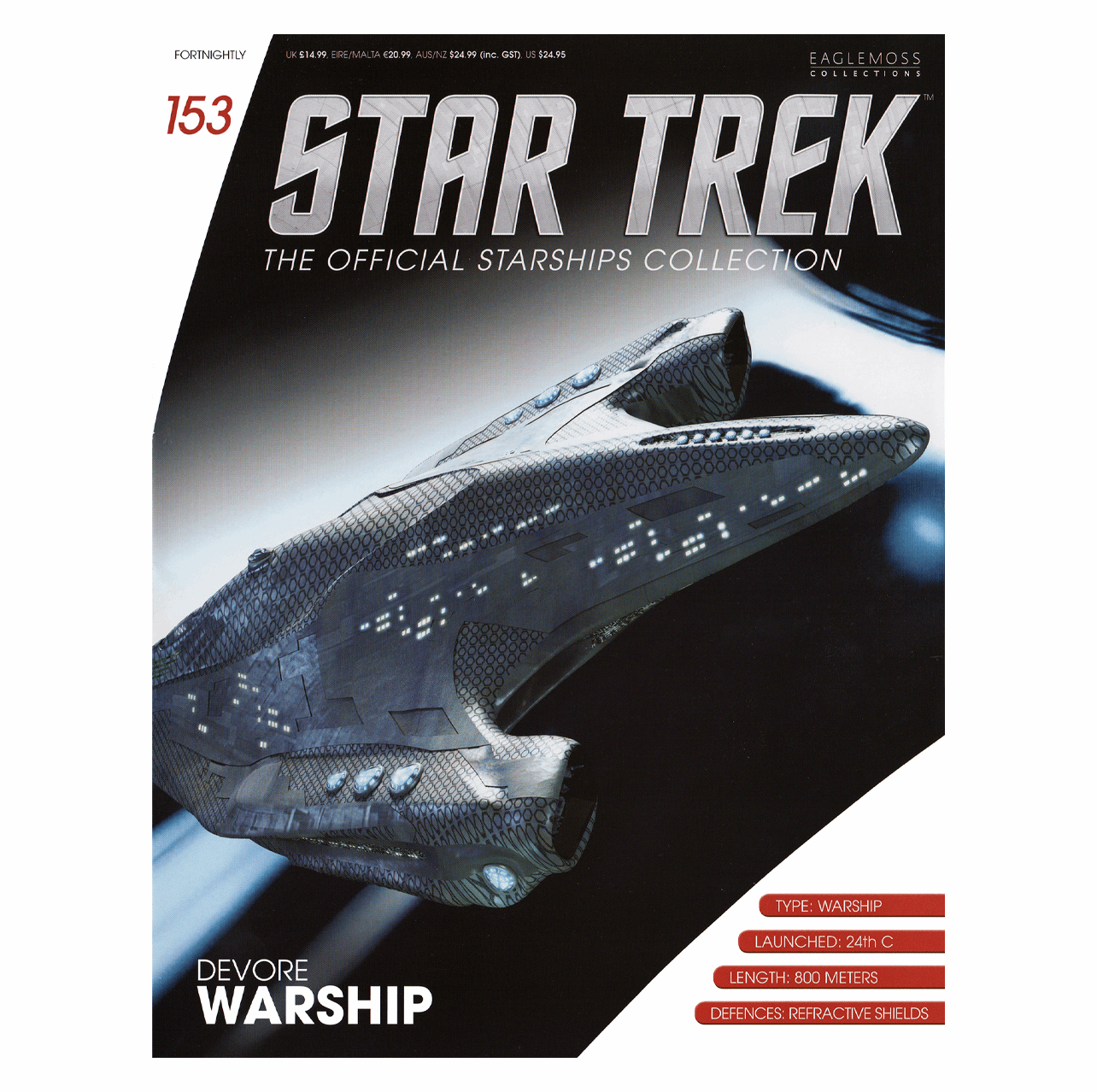 #153 Devore Warship Diecast Model Ship (Eaglemoss / Star Trek) Real Merch