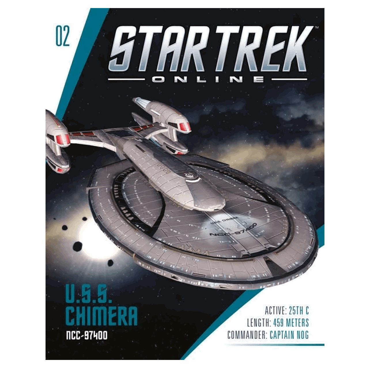 #02 U.S.S. Chimera NCC-97400 Chimera-class Heavy Destroyer STO Diecast Model Ship (Eaglemoss / Star Trek) Real Merch