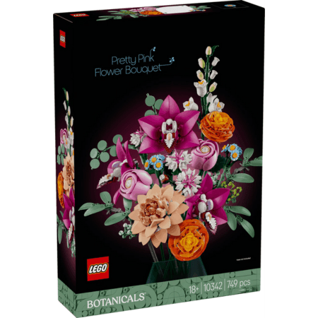 Lego Botanicals 10342 Pretty Pink Flower Bouquet for Adults Ages 18+ Curious Minds