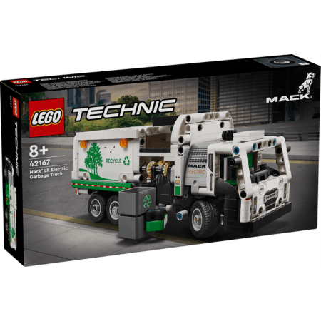 Lego Technic 42167 Mack Electric Garbage Truck Model for Ages 8 and Up Curious Minds