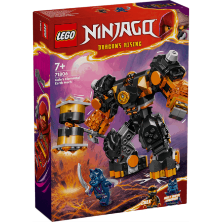 Lego Ninjago 71806 Cole's Elemental Earth Mech Playset for Ages 7 & Up Curious Minds