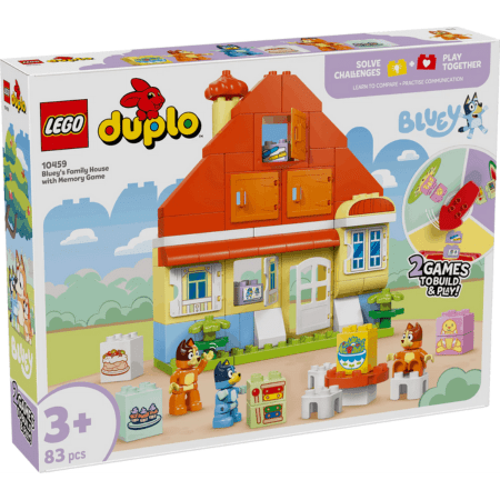 Lego Duplo Bluey 10459 Bluey's Family House with Memory Game Ages 3+ Curious Minds