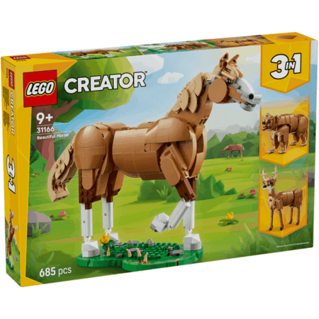 Lego Creator 3 in 1 31166 Beautiful Horse Rebuildable Set for Ages 9+ Curious Minds