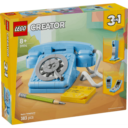 Lego Creator 3 in 1 31174 Retro Telephone Rebuildable Set for Ages 8+ Curious Minds