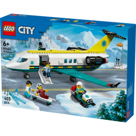 Lego City Big Vehicles 60465 Emergency Air Ambulance Plane for Ages 6+ Curious Minds
