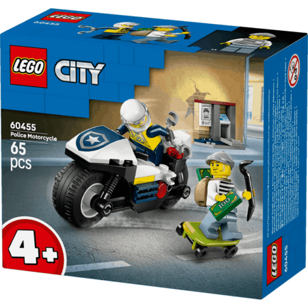 Lego City Police 60455 Police Motorcycle Chase Playset for Ages 4 & Up Curious Minds