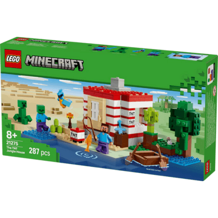 Lego Minecraft 21275 The TNT Jungle House Playset for Ages 8 and Up Curious Minds