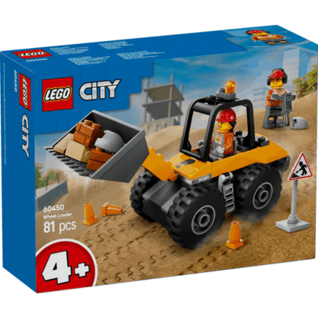 Lego City 60450 Yellow Construction Wheel Loader Playset for Ages 4+ Curious Minds