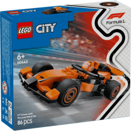 Lego City 60442 F1 Driver with McLaren Race Car Playset for Age 6 & Up Curious Minds