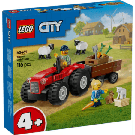 Lego City 60461 Red Farm Tractor with Trailer & Sheep for Ages 4 & Up Curious Minds